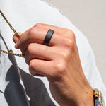 Load image into Gallery viewer, Black Diamond - Men’s Ring 8mm - ARES - Elysium Black Diamond