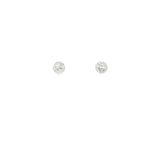 Load image into Gallery viewer, White Gold Stud Earrings with Texture