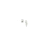 Load image into Gallery viewer, White Gold Heart-Shaped CZ Stud Earrings