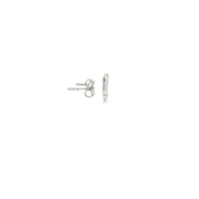 White Gold Butterfly Stud Earrings with Round Brilliant CZ
