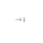 Load image into Gallery viewer, White Gold Stud Earrings with Round Brilliant Cut CZ