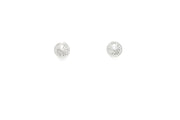 Round Diamond Cut Stud Earrings