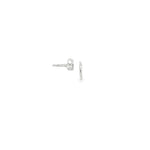 Load image into Gallery viewer, 14ct White Gold Heart Stud Earrings with Round Brilliant CZ