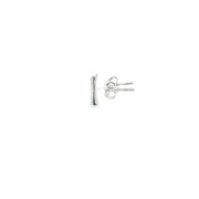 14ct White Gold Stud Earrings with Round Brilliant Cut CZ