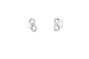 Elegant White Gold Stud Earrings with Round Brilliant CZ