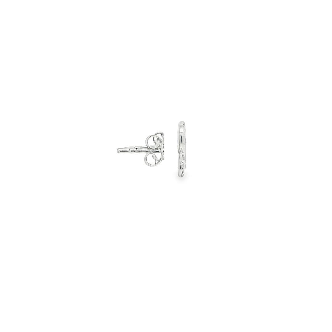 Elegant White Gold Stud Earrings with Round Brilliant CZ