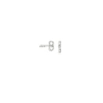 Load image into Gallery viewer, White Gold Heart-Shaped CZ Stud Earrings