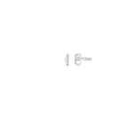 Load image into Gallery viewer, White Gold Stud Earrings with Square Cut CZ