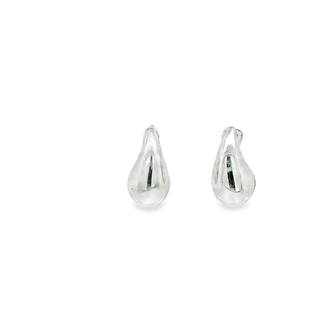 Elegant White GoldTeardrop Stud Earrings