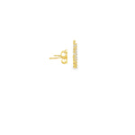 Load image into Gallery viewer, Gold Stud Earrings with Round Brilliant Cut CZ