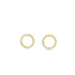 Load image into Gallery viewer, Brilliant Round Cut Diamond Yellow Gold Stud Earrings
