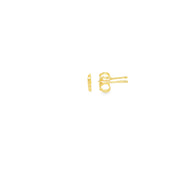 Yellow Gold Stud Earrings with Round Brilliant CZ
