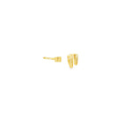 Load image into Gallery viewer, Yellow Gold Stud Earrings with Round Brilliant CZ