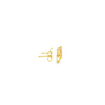 Load image into Gallery viewer, Yellow Gold Stud Earrings with Round Brilliant CZ