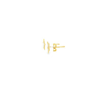 Yellow Gold Star Stud Earrings