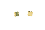 14ct Yellow Gold Clover Stud Earrings