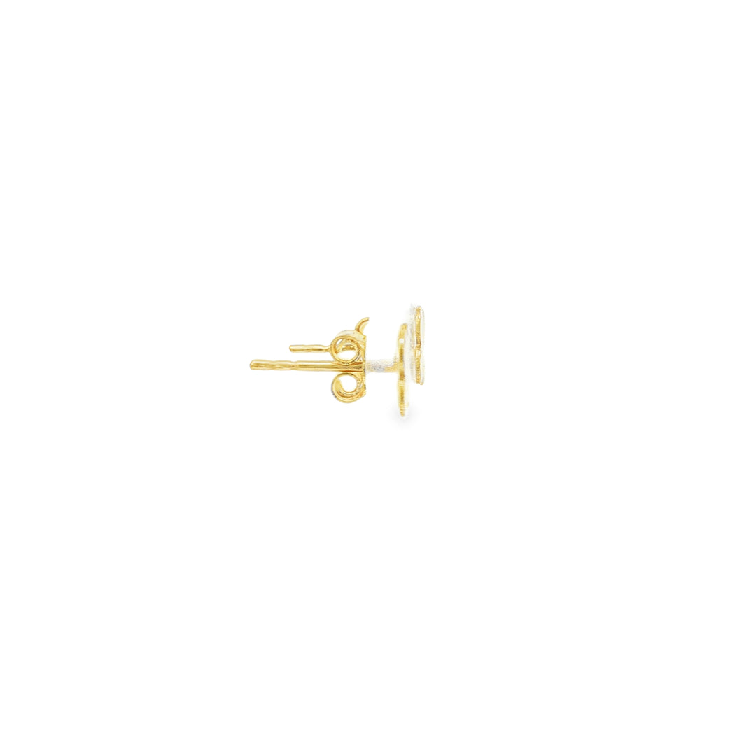 14ct Yellow Gold Clover Stud Earrings