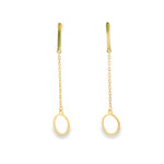 Load image into Gallery viewer, Delicate Yellow Gold Chain Dangle Earrings