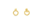 Yellow Gold Twisted Hoop Earrings