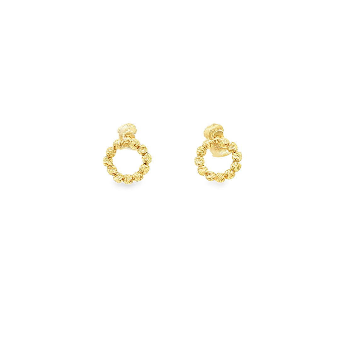 Yellow Gold Twisted Hoop Earrings