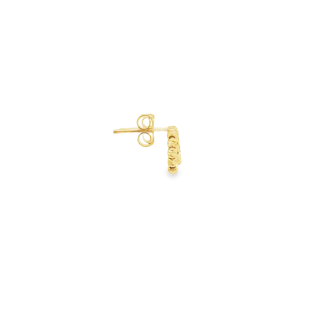 Yellow Gold Twisted Hoop Earrings