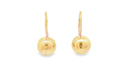 Elegant Rose Gold Ball Dangle Earrings