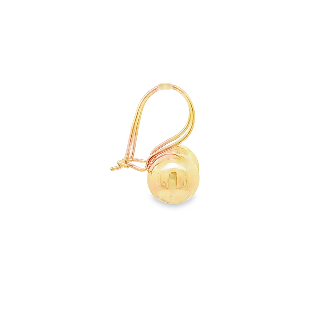Elegant Rose Gold Ball Dangle Earrings