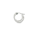 Load image into Gallery viewer, White Gold Hoop Earrings in White Gold Finish