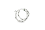 White Gold Hoop Earrings in White Gold Finish