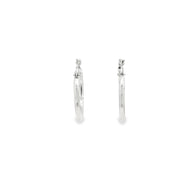 14ct White Gold Hoop Earrings