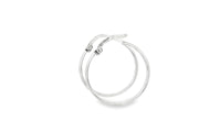 14ct White Gold Hoop Earrings