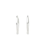 Load image into Gallery viewer, Geometric White Gold Hoop Earrings