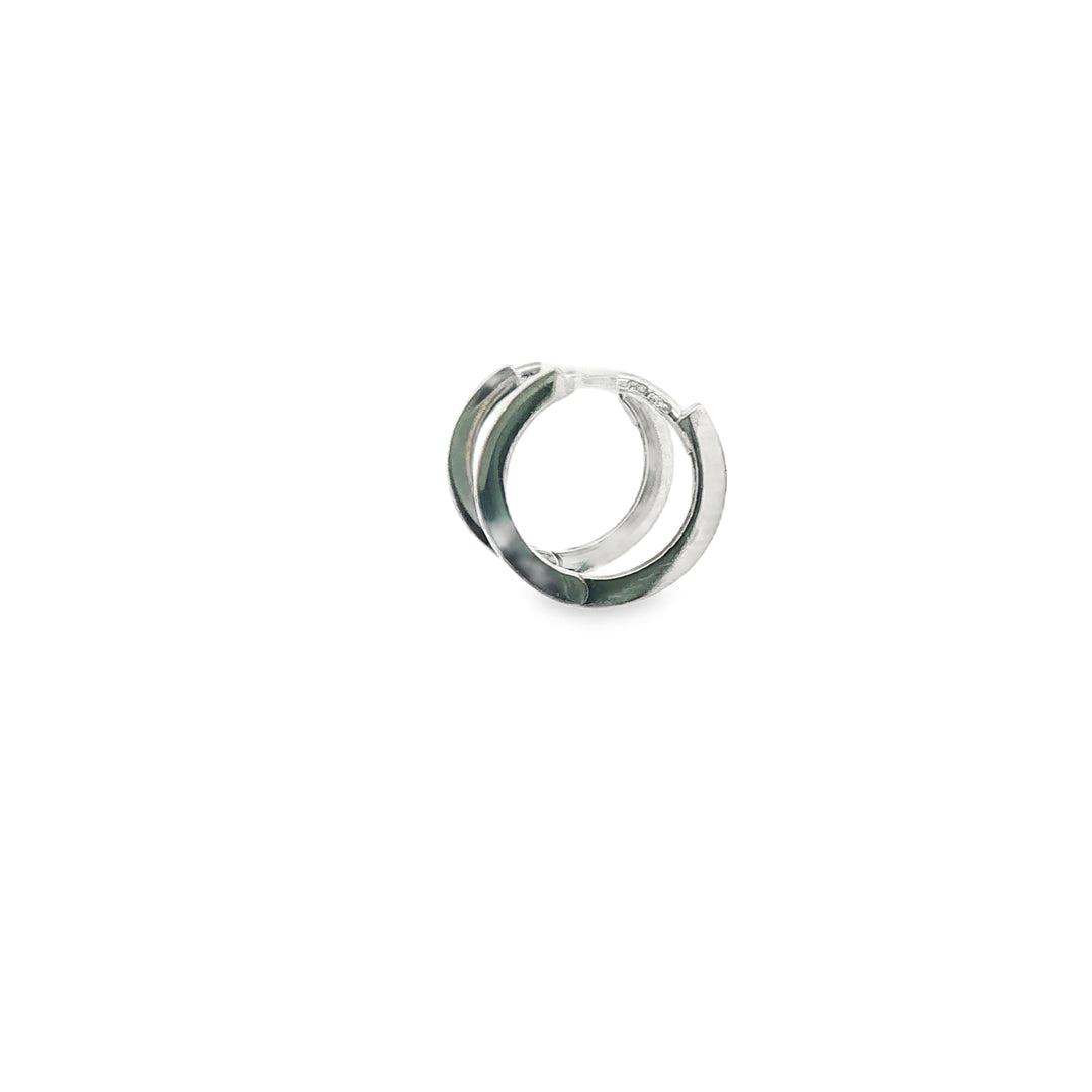 14ct White Gold Hoop Earrings
