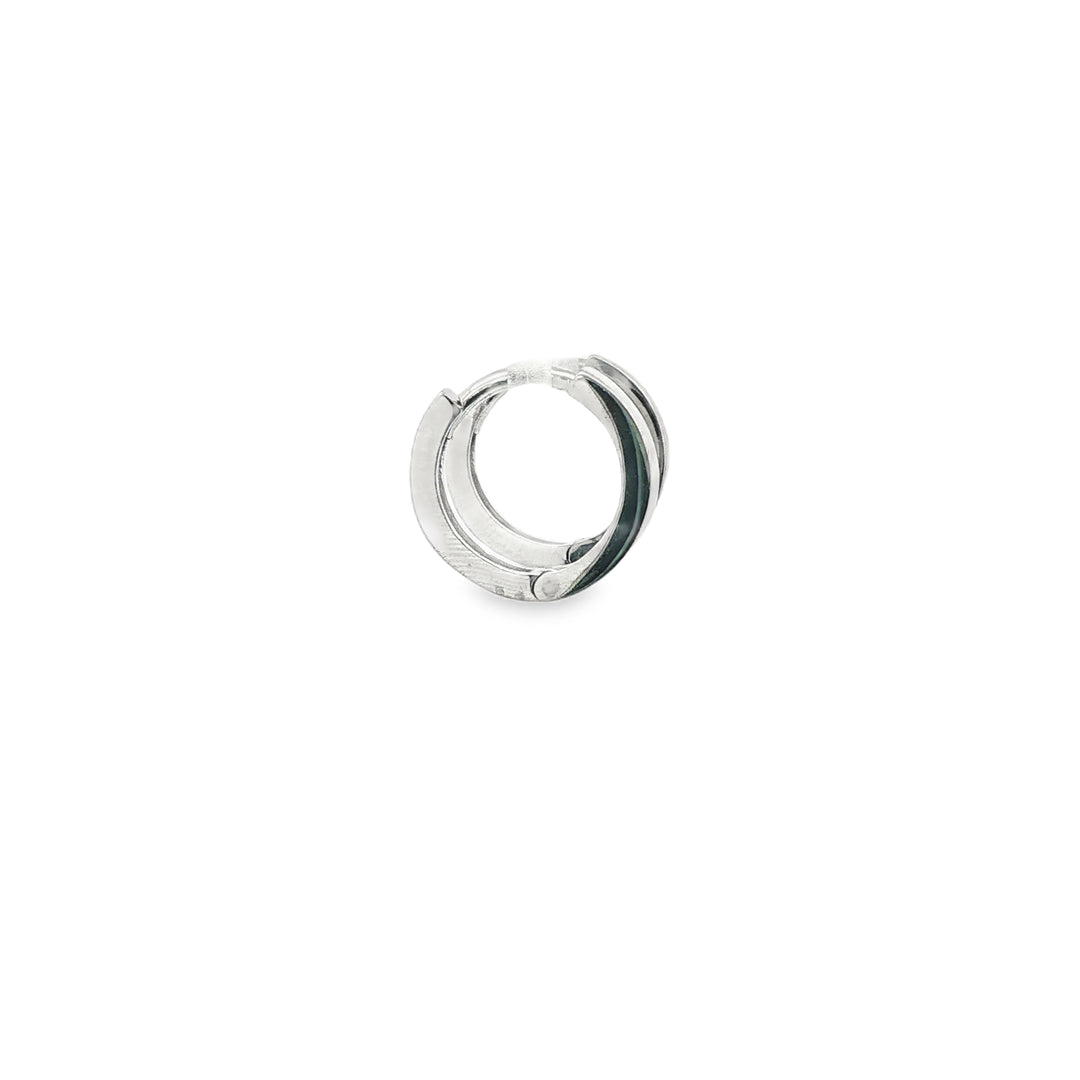 14ct White Gold Hoop Earrings