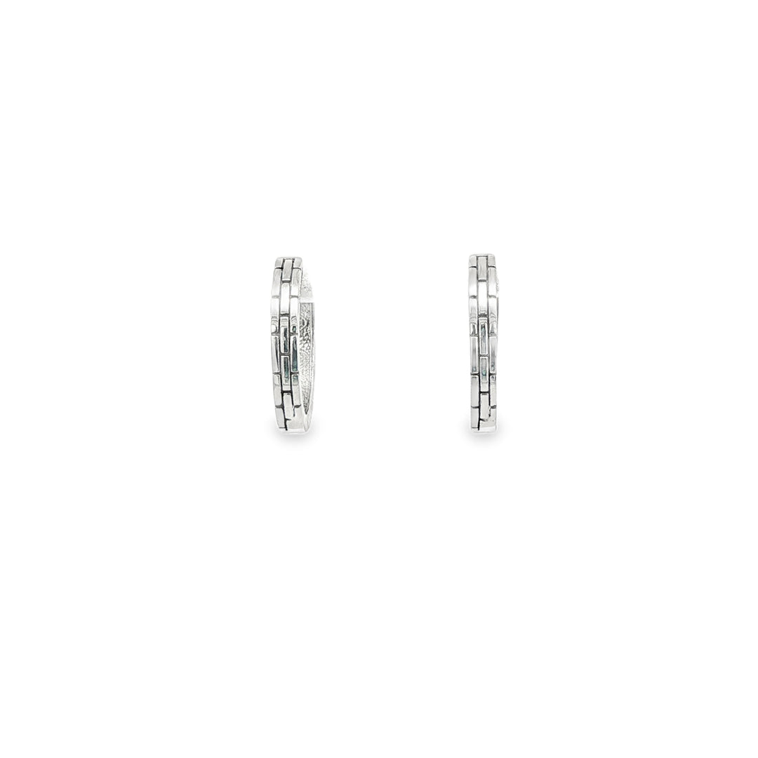 Elegant White Gold Hoop Earrings