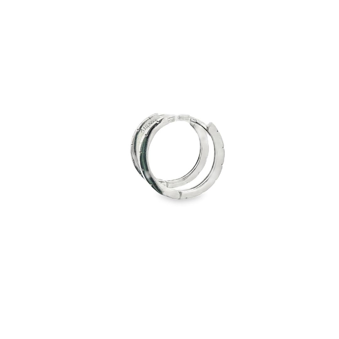 Elegant White Gold Hoop Earrings