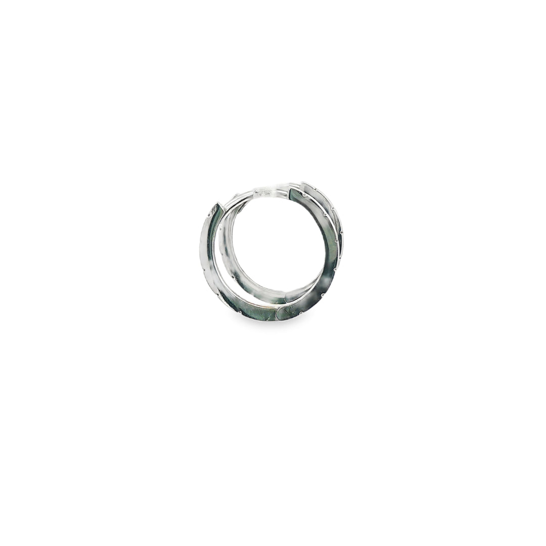 Elegant White Gold Hoop Earrings