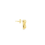 Load image into Gallery viewer, Sculptural Yellow Gold Stud Earrings