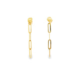 Load image into Gallery viewer, Delicate Yellow Gold Chain Dangle Earrings
