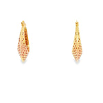 Load image into Gallery viewer, Delicate Yellow Gold Openwork Hoop Earrings