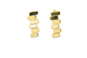 Geometric Yellow Gold Dangle Earrings