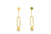 Yellow Gold Modern Dangle Earrings