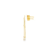 Yellow Gold Modern Dangle Earrings