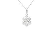 White Gold Snowflake Charm Necklace