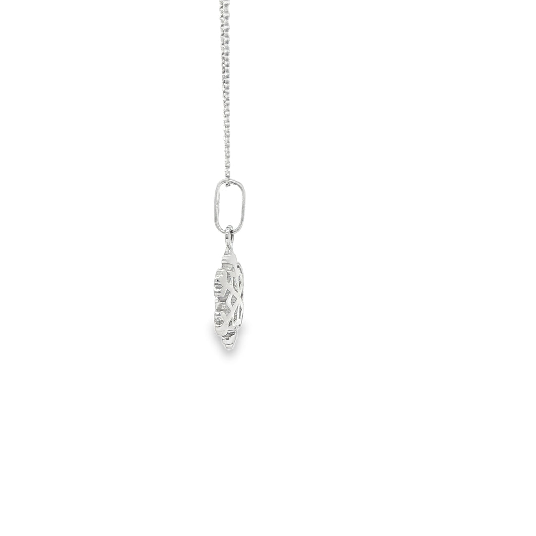 White Gold Snowflake Charm Necklace