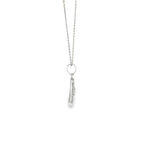 Load image into Gallery viewer, Baguette CZ Necklace in White Gold