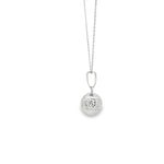 Load image into Gallery viewer, White Gold Chain Necklace with Geometric Sphere Pendant