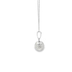 Load image into Gallery viewer, White Gold Chain Necklace with Geometric Sphere Pendant