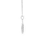 Load image into Gallery viewer, White Gold Teardrop Pendant Necklace in White Gold