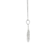 White Gold Teardrop Pendant Necklace in White Gold